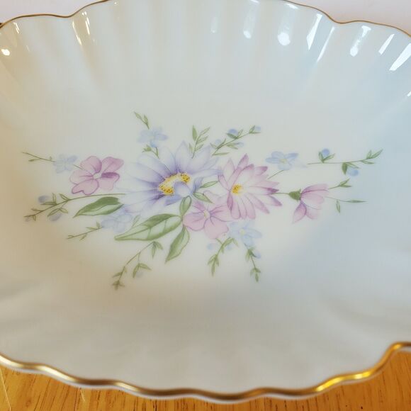 Pickard Porcelain Dish 6x4.5" Hand Decorated Floral Pattern Gold Trim - Picture 4 of 12